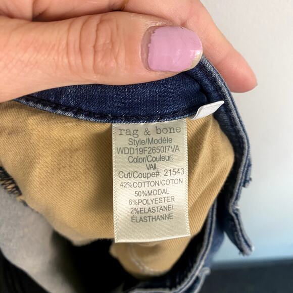 Rag & Bone Cate Mid-Rise Skinny Jeans in Vail 26 - Picture 8 of 8